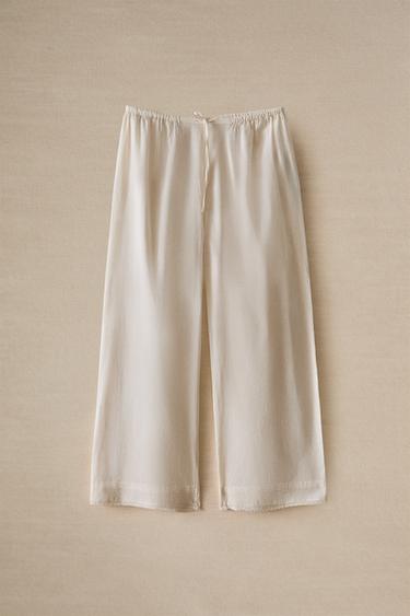 PANTALON DENTELLE - Écru de Zara - Image 4