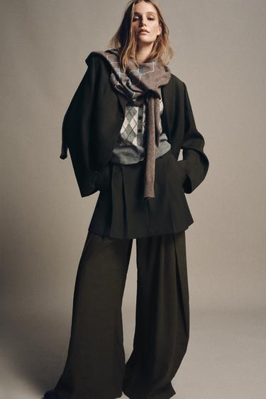 ZW COLLECTION STRAIGHT BLAZER - Khaki by Zara