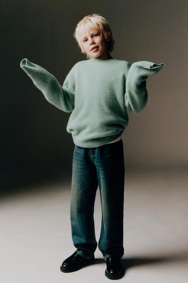 100% CASHMERE SWEATER - Green by Zara