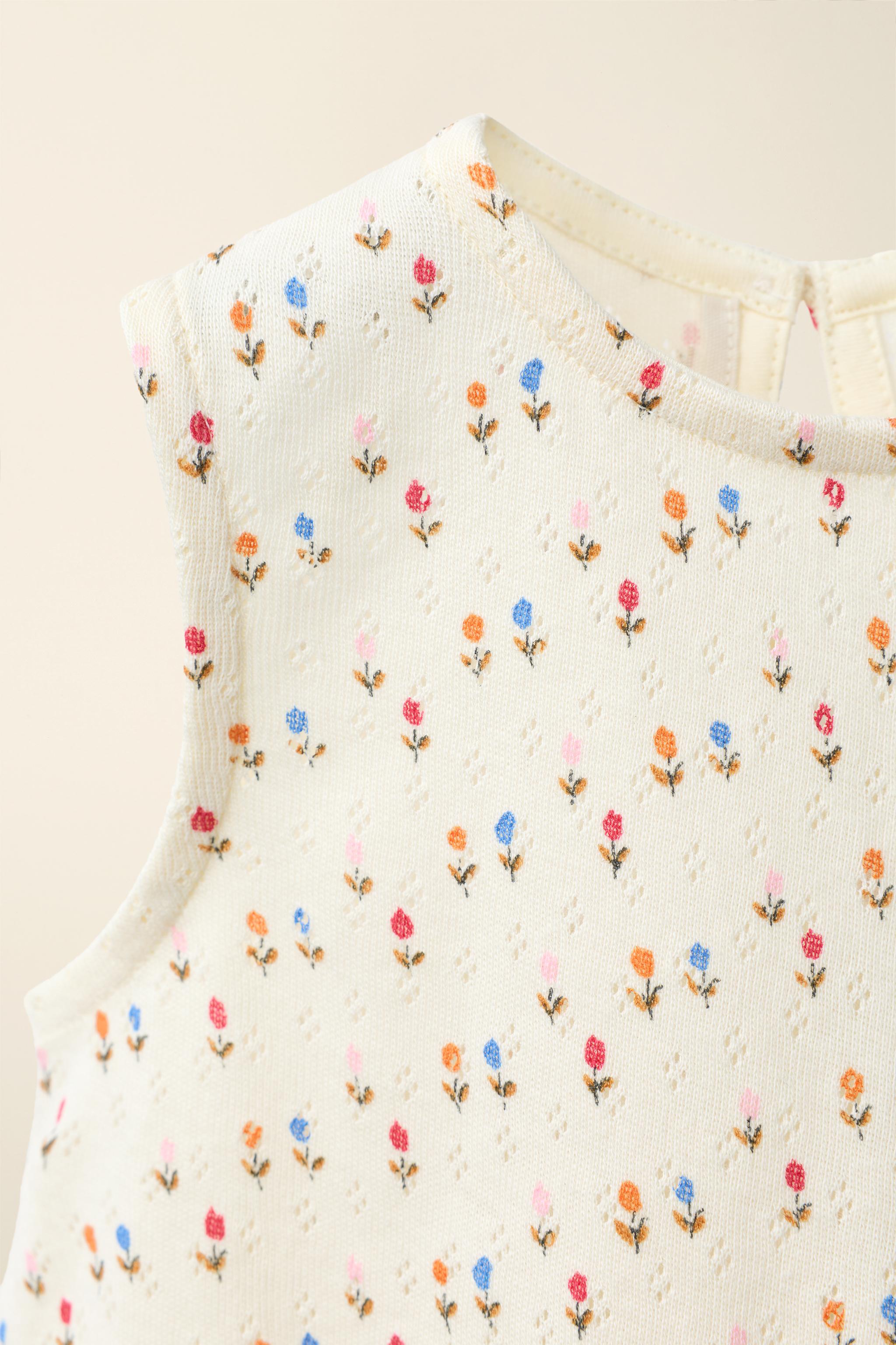 Детские футболки Zara TULIP POINTELLE T-SHIRT CREATED BY CARAMEL LONDON X — фото 5