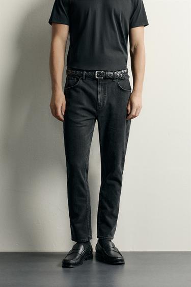 Zara BASIC SLIM FIT JEANS - Charcoal