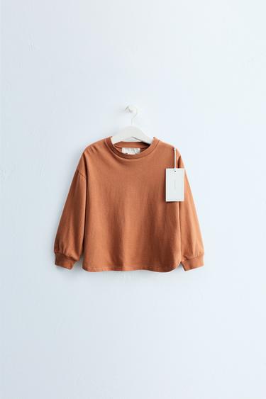 ZARA TIMELESS - PLAIN CUFF T-SHIRT — Russet 1