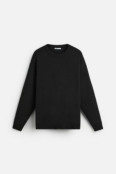 Zara BASIC SOFT SWEATER - Black