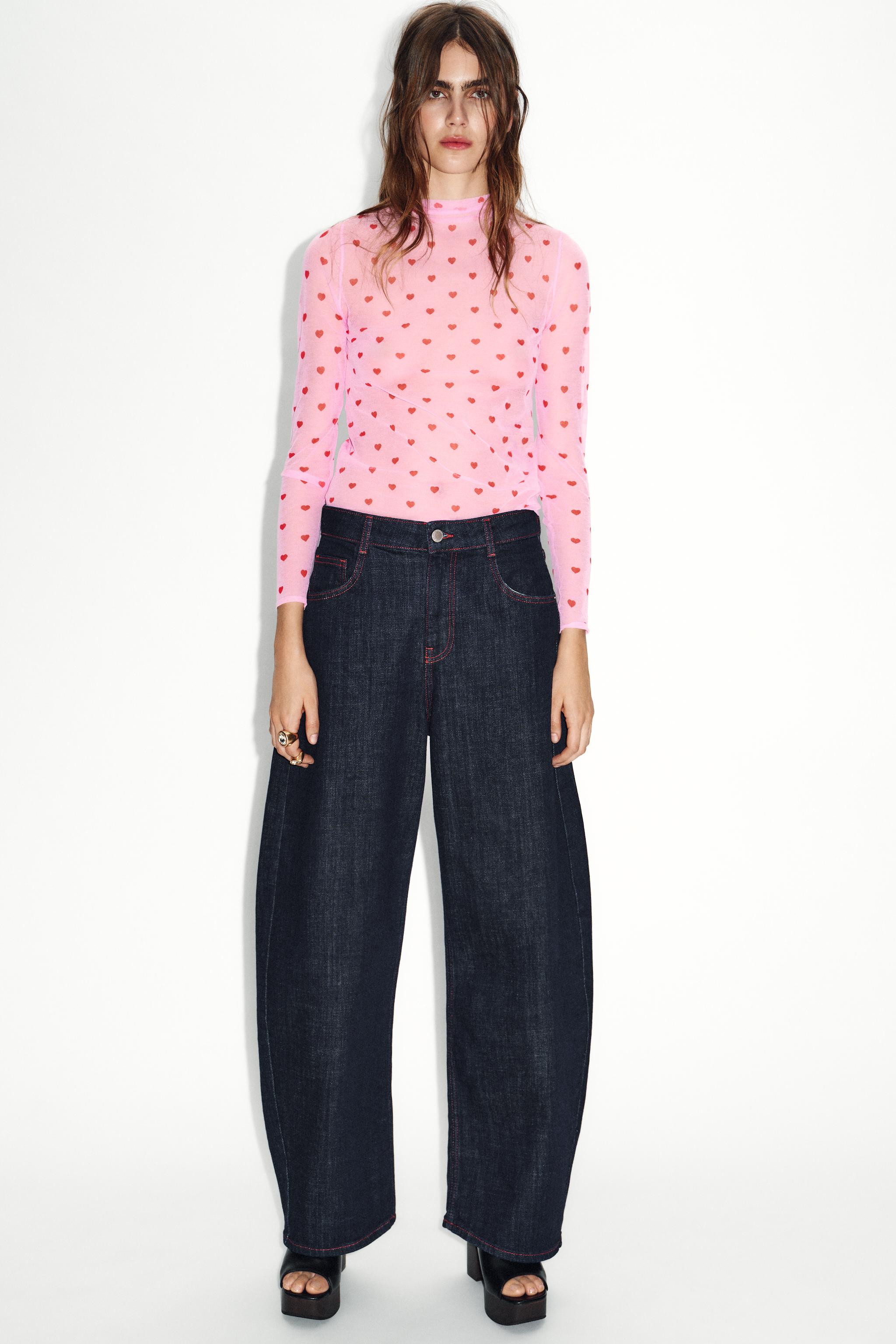 FINE KNIT HEART TOP