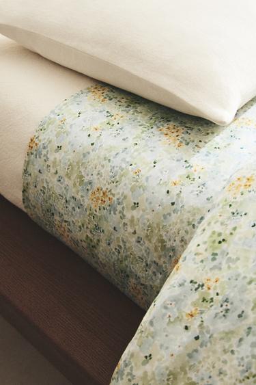 DRAP DE DESSUS FLORAL - Vert de Zara - Image 5