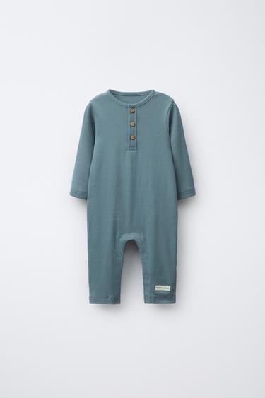 RIB JUMPSUIT - Bluish by Zara