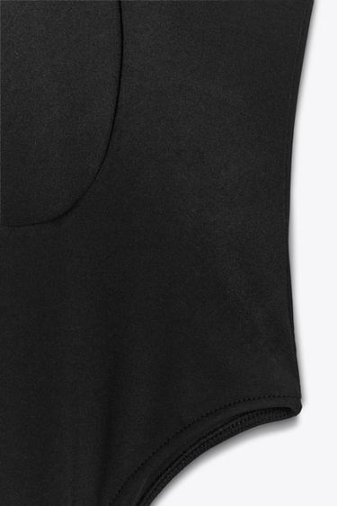 BODY ASIMÉTRICO POLIAMIDA - Negro de Zara