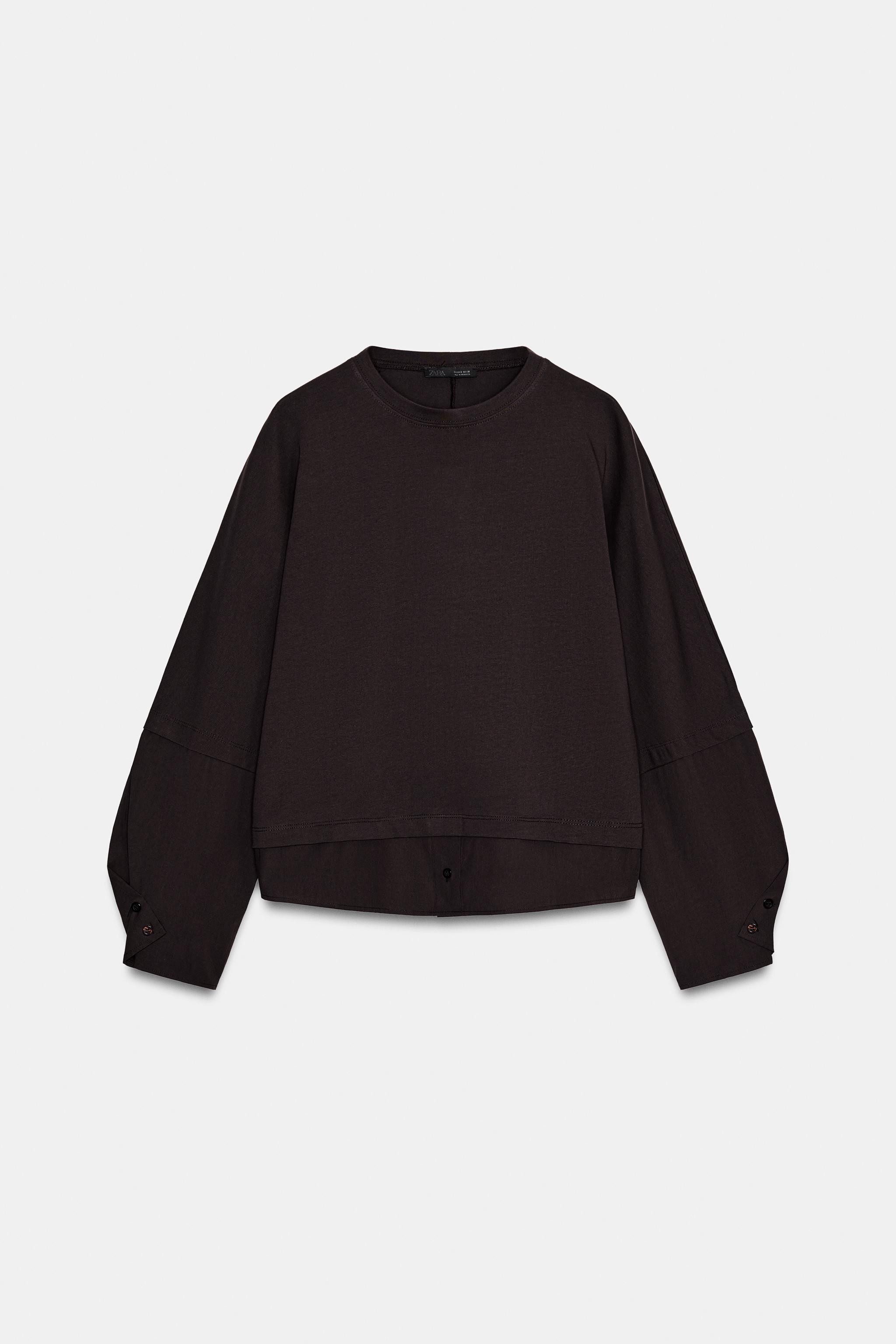 COMBINED POPLIN T-SHIRT