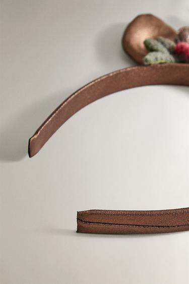 DIADÈME ENFANT RENNE NOËL - Marron de Zara - Image 3