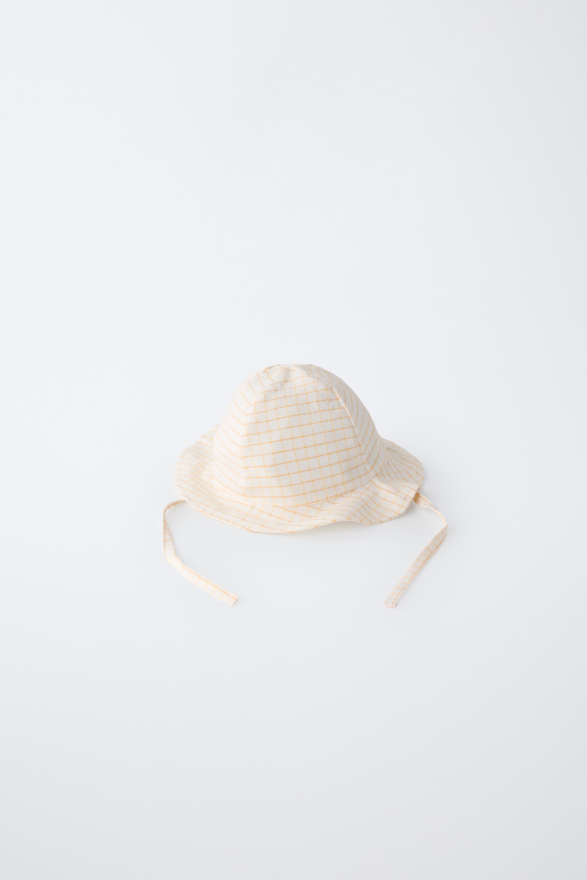 PLAID HAT — Yellow
