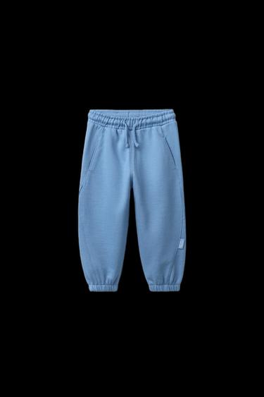 Zara LABEL JOGGER PANTS - Light blue - Image 0