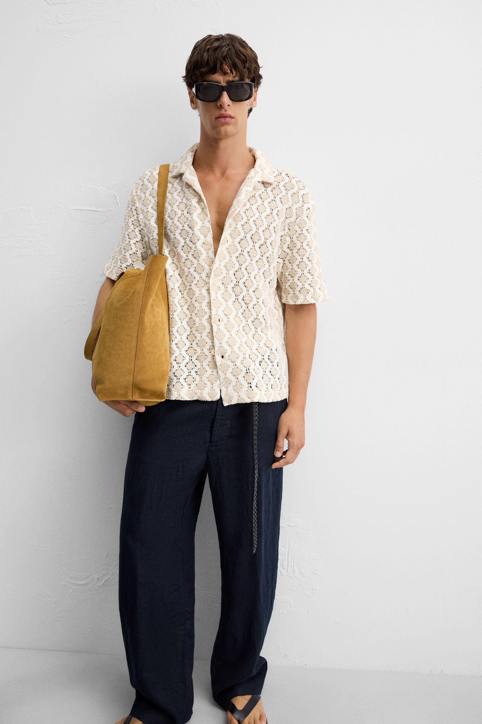 TEXTURED CROCHET SHIRT