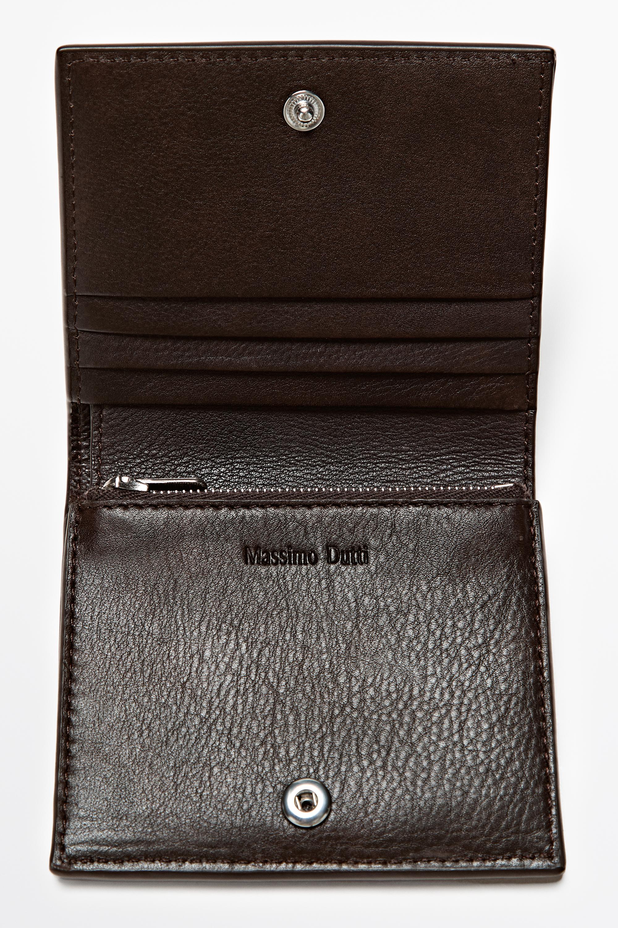 Portefeuille en cuir nappa