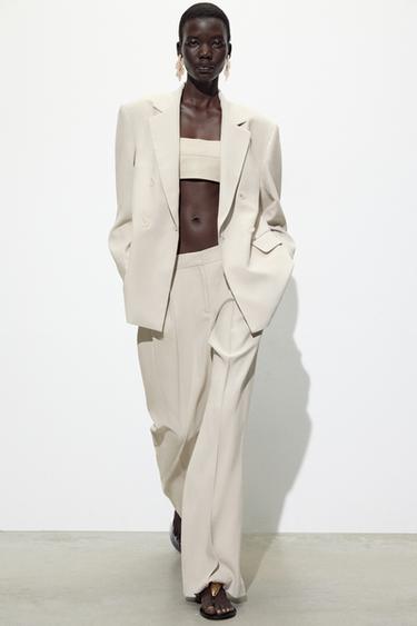 WEITE BUNDFALTENHOSE - Hellgrau von Zara - Bild 0