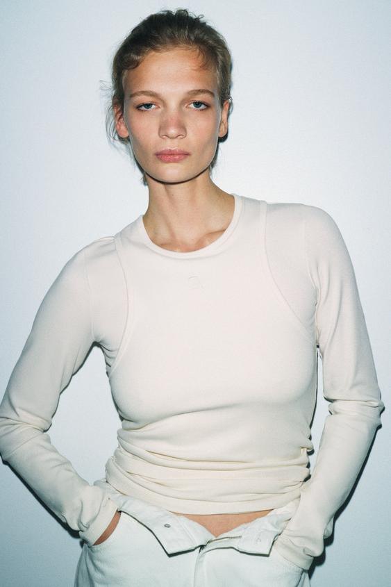 EMBROIDERED DOUBLE T-SHIRT