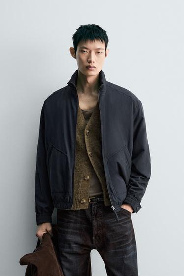 WATER-REPELLENT PADDED TECHNICAL JACKET - Navy blue by Zara