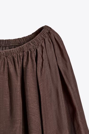 TOP DÉCOUPÉ AUX ÉPAULES ZW COLLECTION - Marron de Zara - Image 7