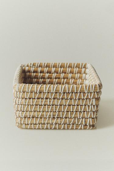 CONTRAST RECTANGULAR BASKET - Multicoloured by Zara