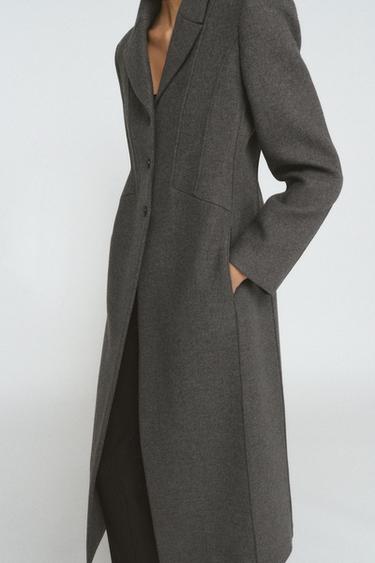 FITTED MANTECO WOOL COAT ZW COLLECTION LIMITED EDITION - Dark grey by Zara - Image 3