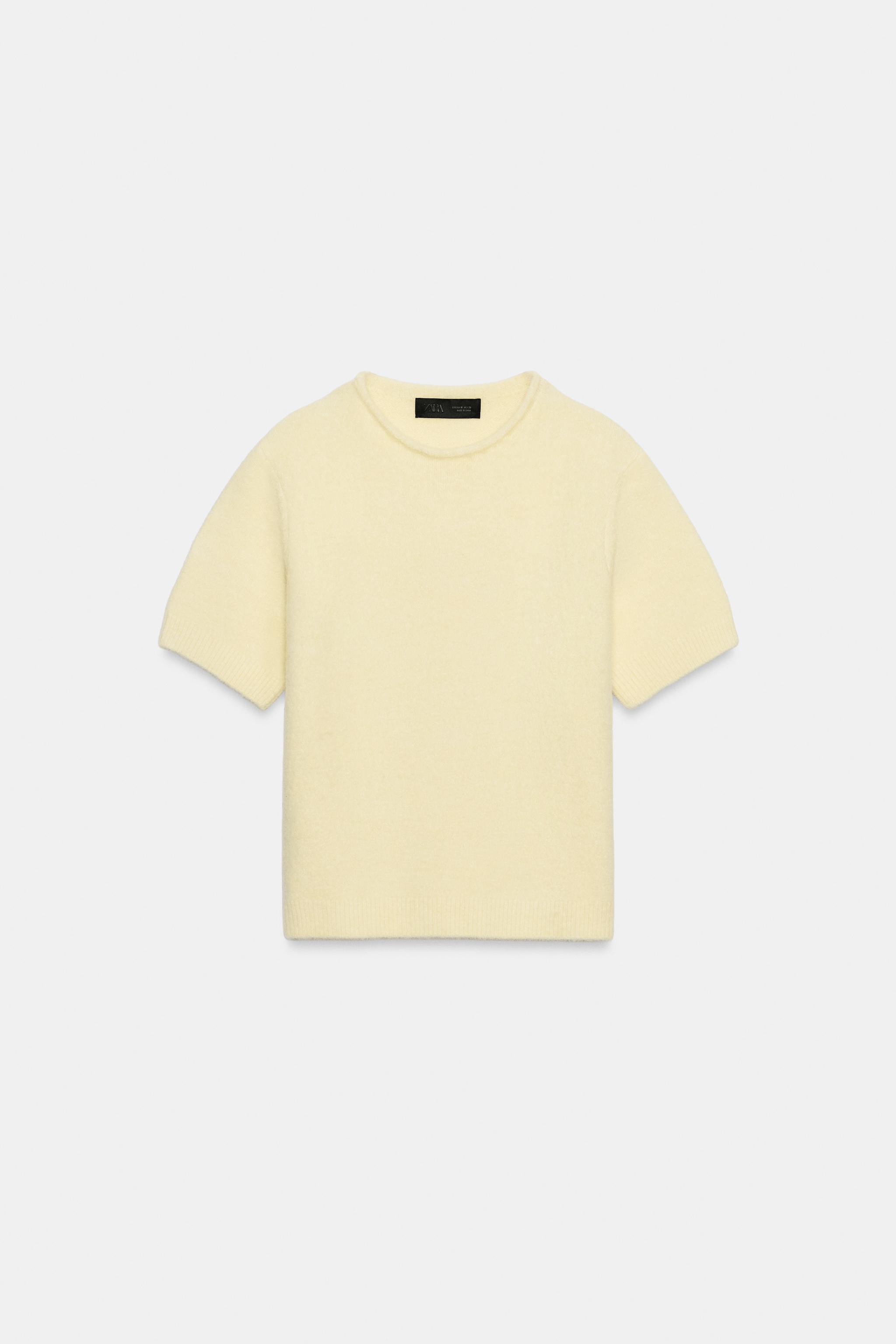 Zara SOFT KISA KOLLU TRİKO KAZAK görsel 5