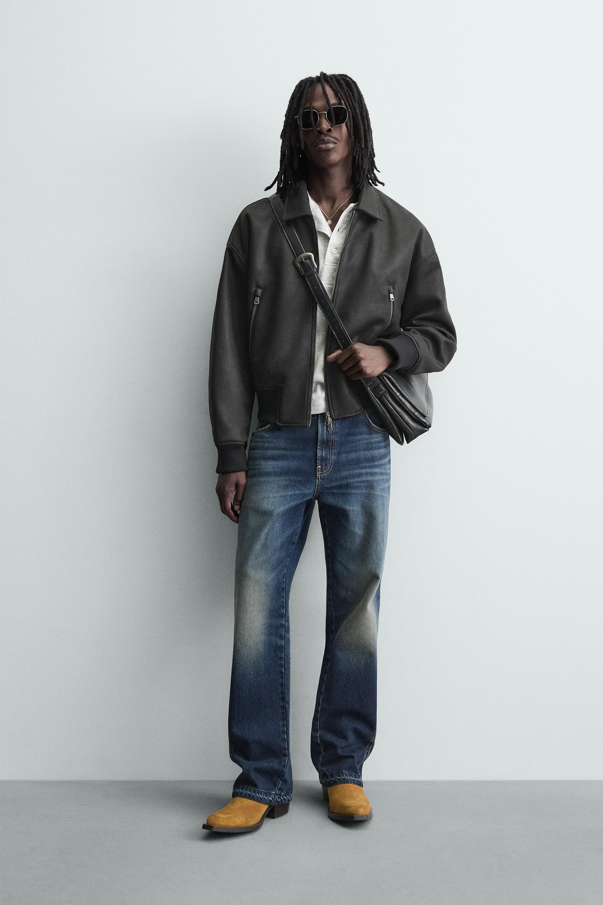 BLOUSON BOMBER MATIÈRE SYNTHÉTIQUE