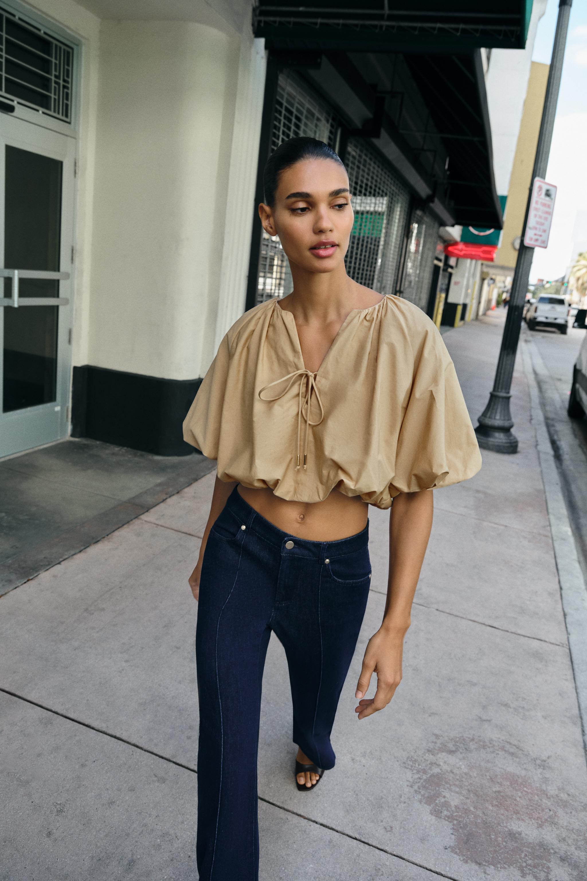 BALLOON POPLIN TOP