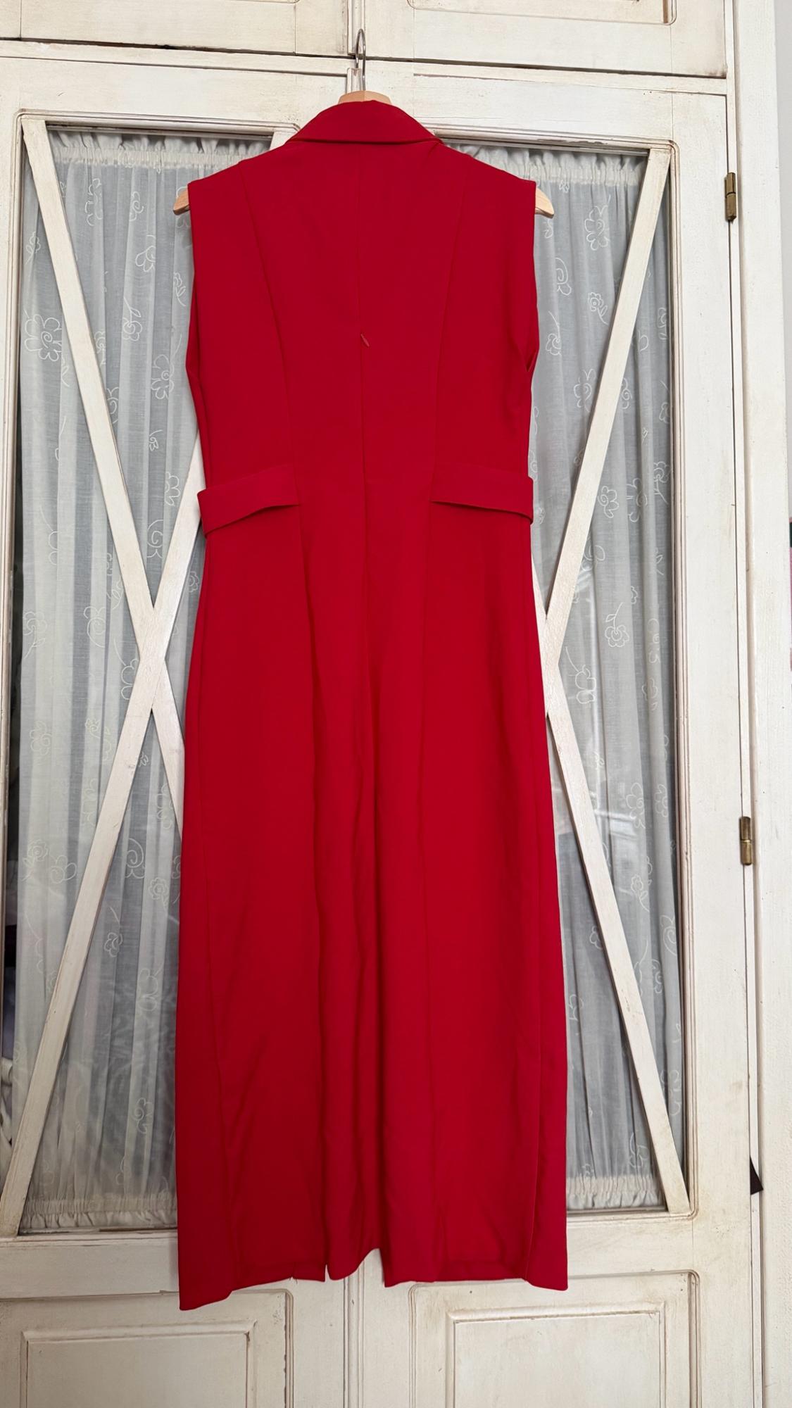 CREPE MIDI FITTED DRESS - Image 3
