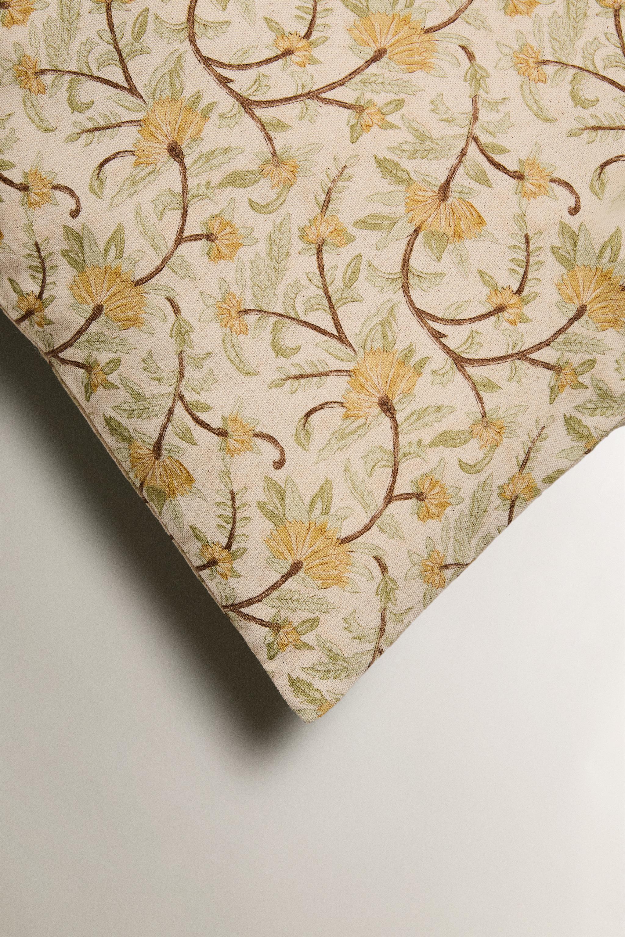 HOUSSE DE COUSSIN FLEURS