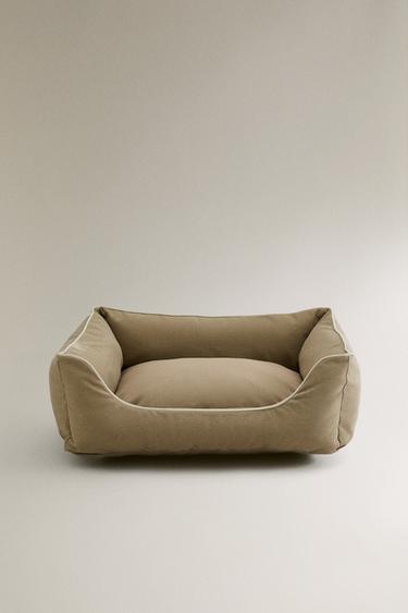 PET BED WITH PIPING - Beige by Zara