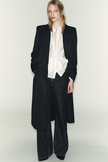 Zara 打結設計襯衫 - 裸色