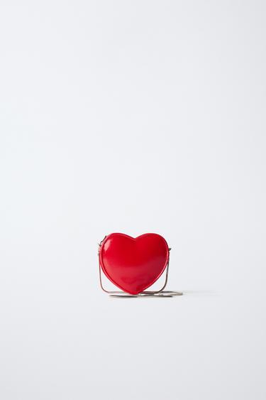 HEART CROSSBODY BAG - Red by Zara - Image 4