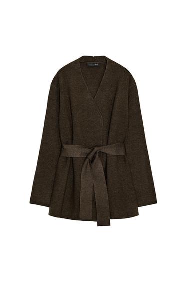 BELTED KNIT CARDIGAN