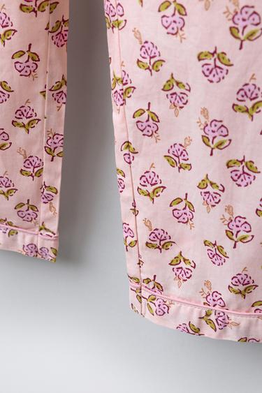 6-14 YEARS/ FLORAL SHIRT AND TROUSERS PYJAMAS - Pink by Zara - Image 7
