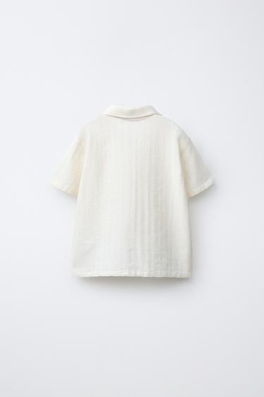 CHEMISE TEXTURÉE - Écru de Zara - Image 1