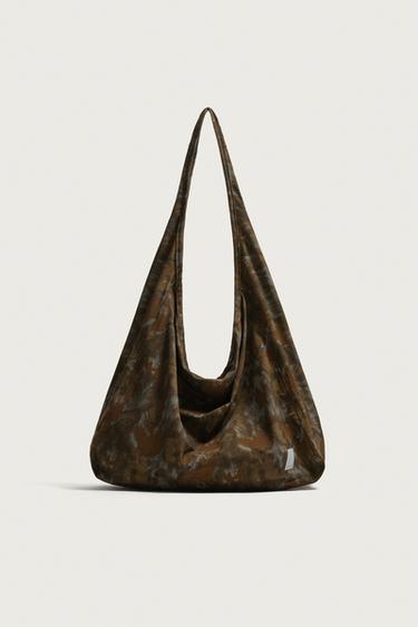 NYLON TOTE BAG - Brown by Zara