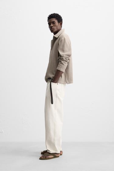 CHAQUETA ESTRUCTURA CUADRILLÉ - Marrón / Topo de Zara
