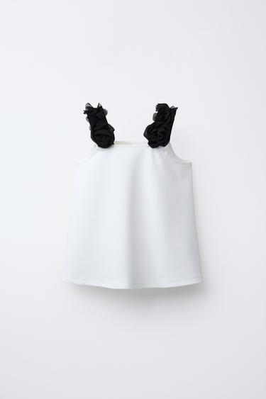 FLORAL VEST TOP - White by Zara - Image 0