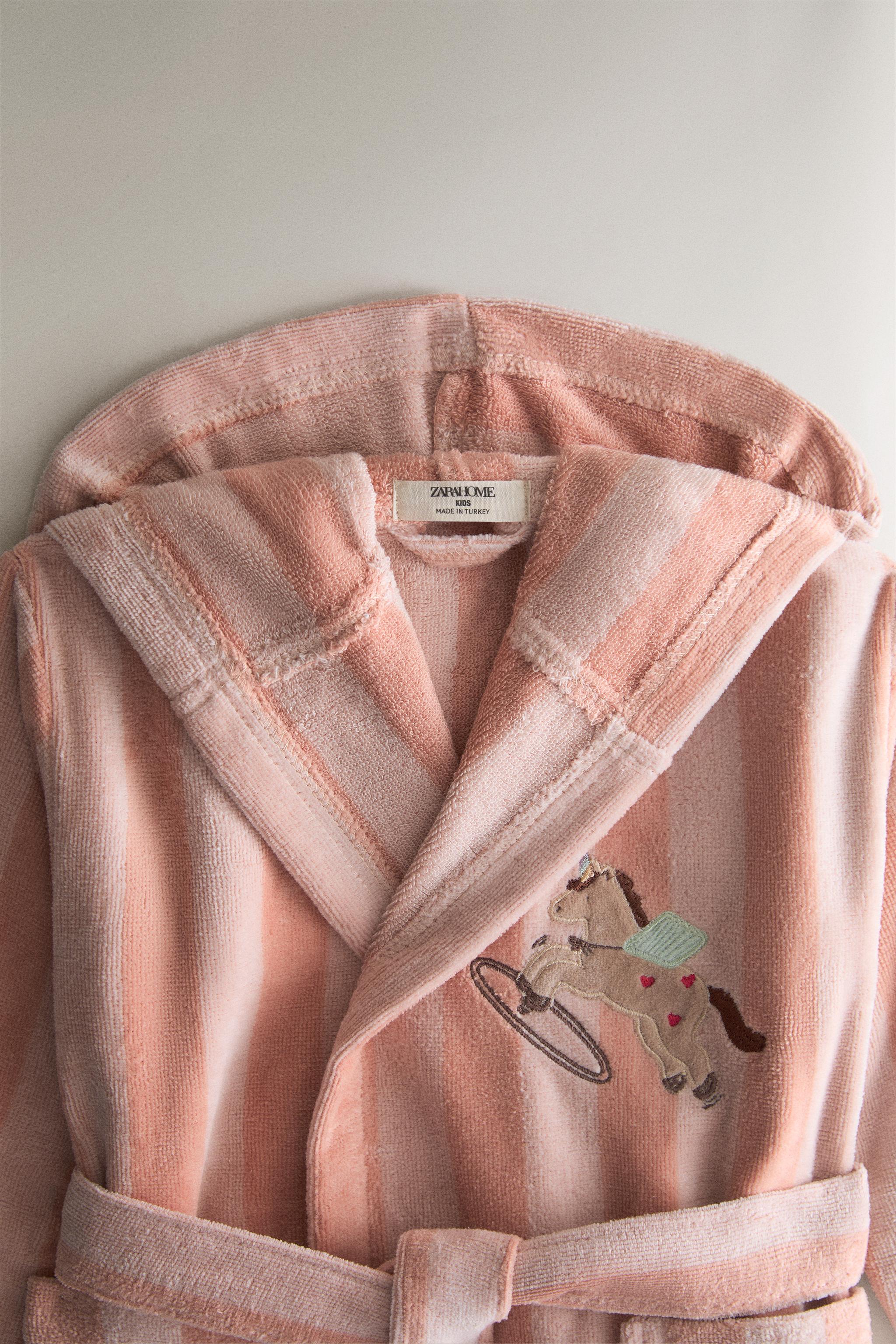 Kids' Unicorn Dressing Gown — Pink