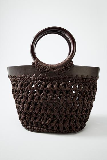 MINI CAPAZO RAFIA - Marrón de Zara