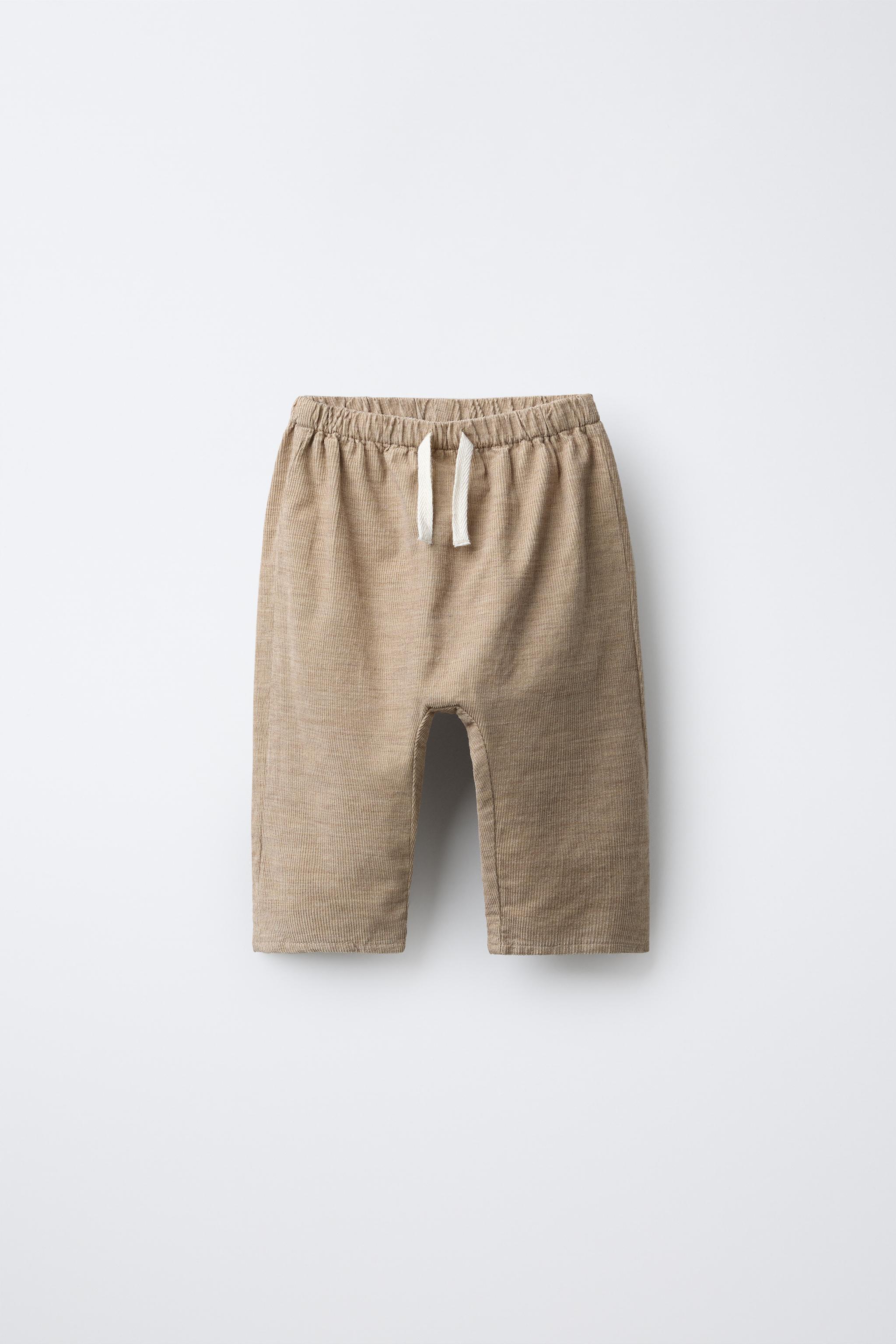 LINED FINE-WALED CORDUROY PANTS - Beige | ZARA Canada