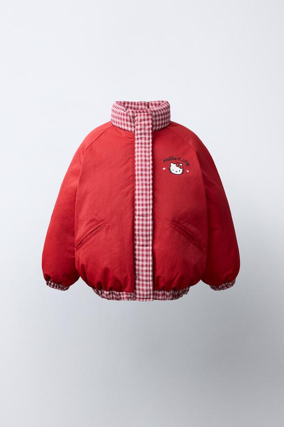 PROŠÍVANÁ BUNDA HELLO KITTY © SANRIO - Červená od Zara - Obrázek 0