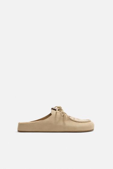ZUECO PIEL LIMITED EDITION - Beige de Zara
