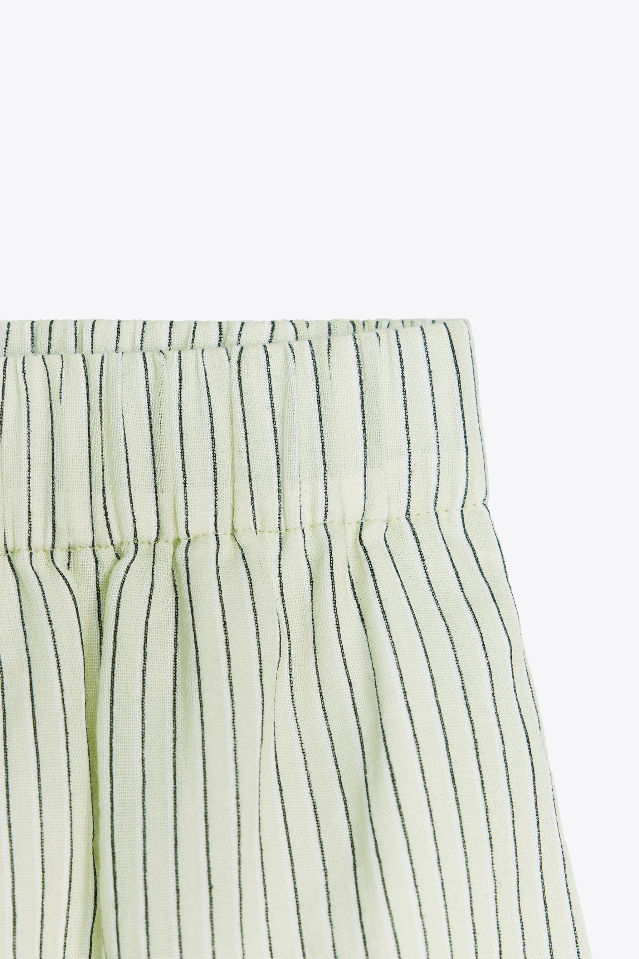 GAUZE PAJAMA SHORTS - Sea green | ZARA United States