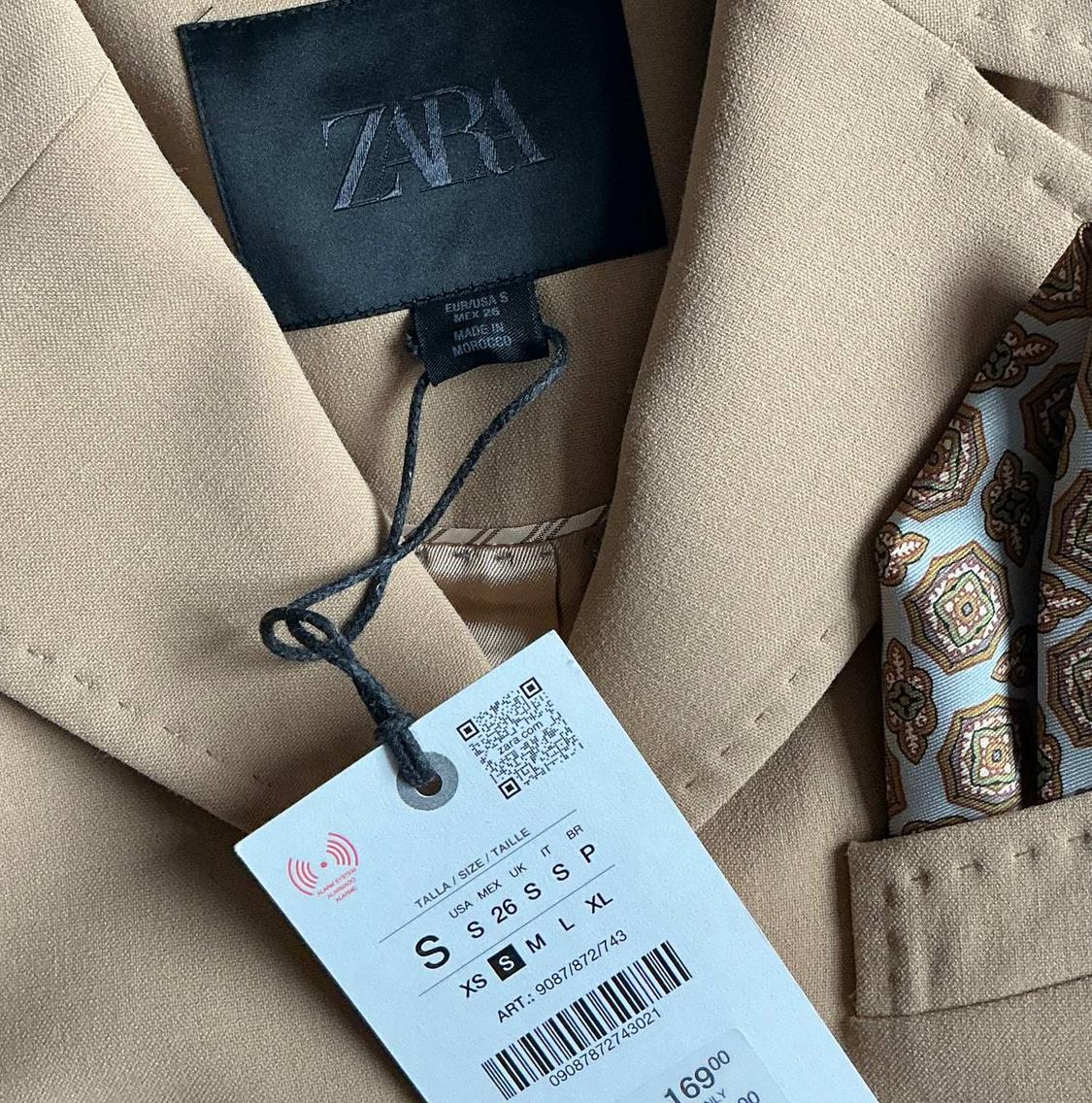 FITTED BLAZER WITH CONTRAST SCARF ZW COLLECTION - Image 2