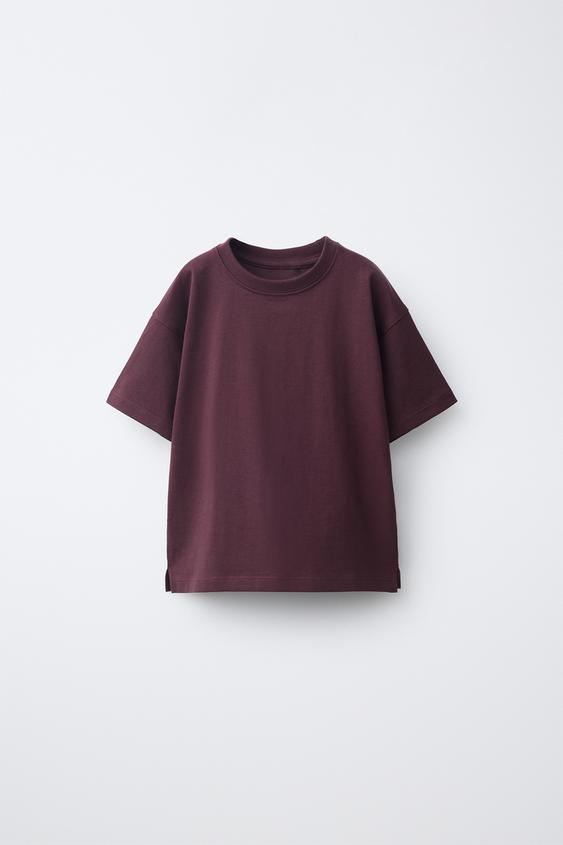 PLAYERA LISA - Rojo oscuro de Zara - Imagen 0