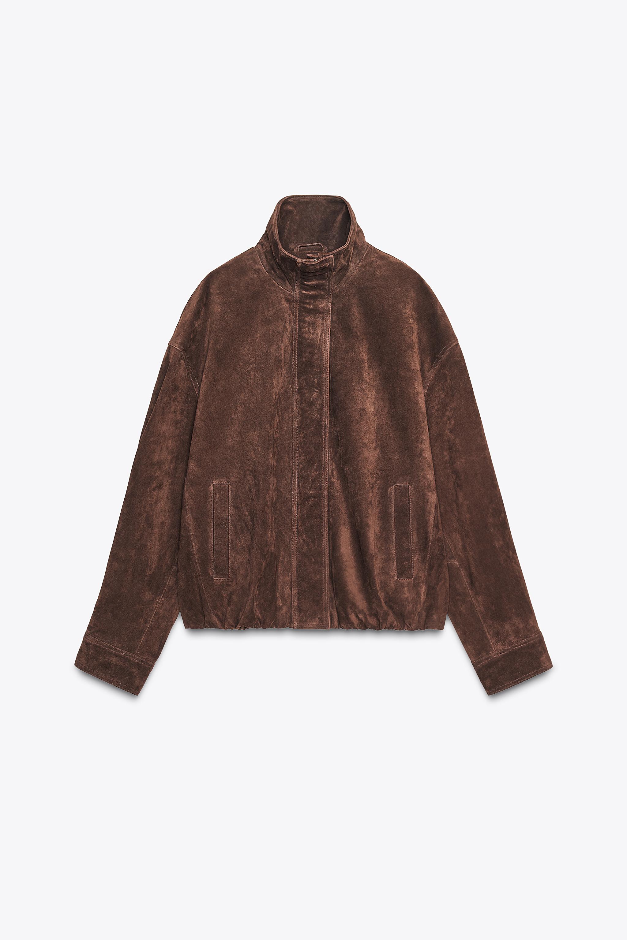 スエードレザージャケット - ダークブラウン | ZARA Japan / 日本