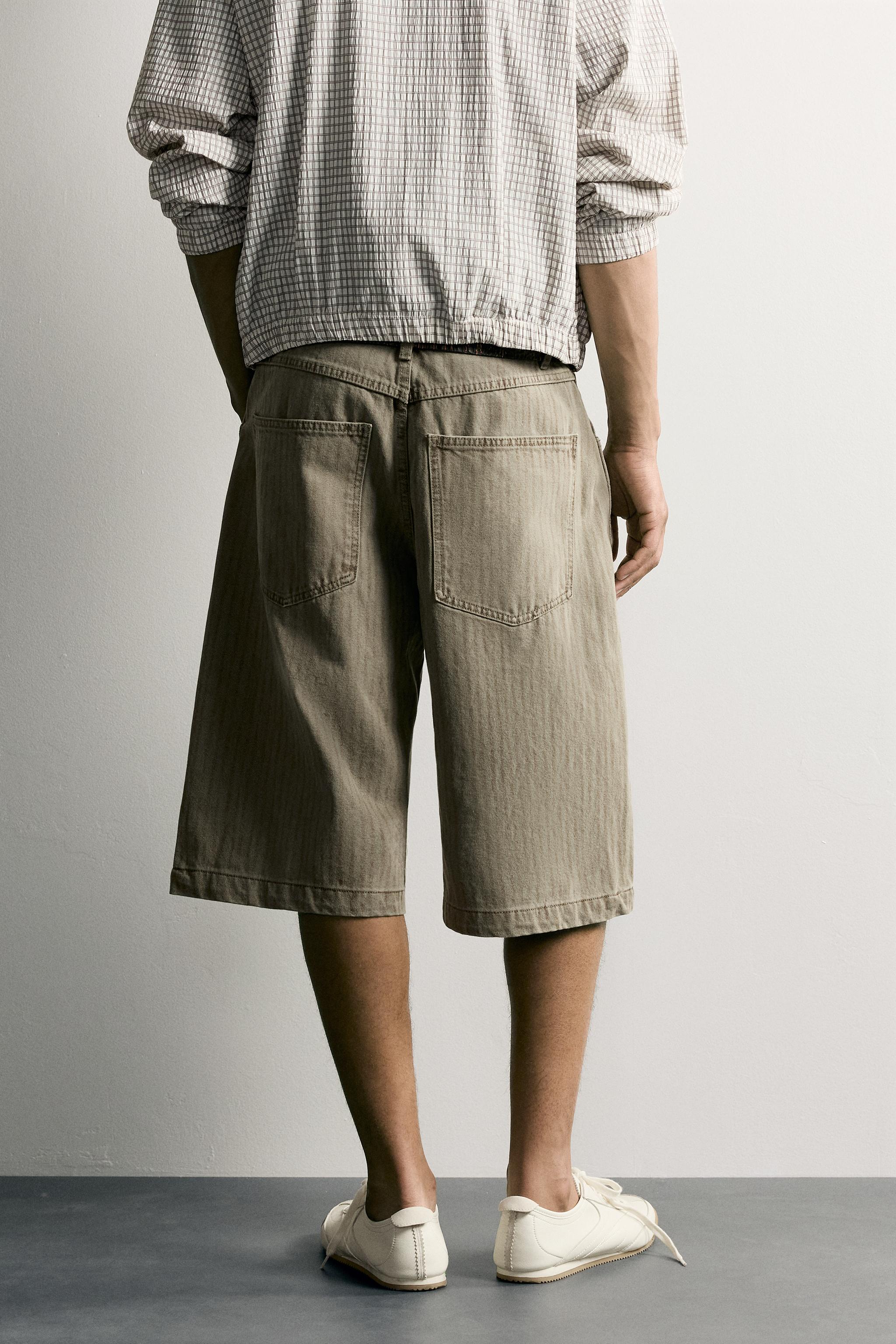 JORTS LAVÉS IMPRIMÉ À RAYURES