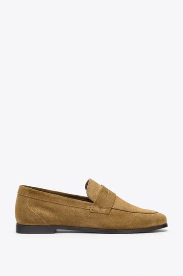 SUÈDE MOCASSINS - Zandbruin van Zara - Afbeelding 0