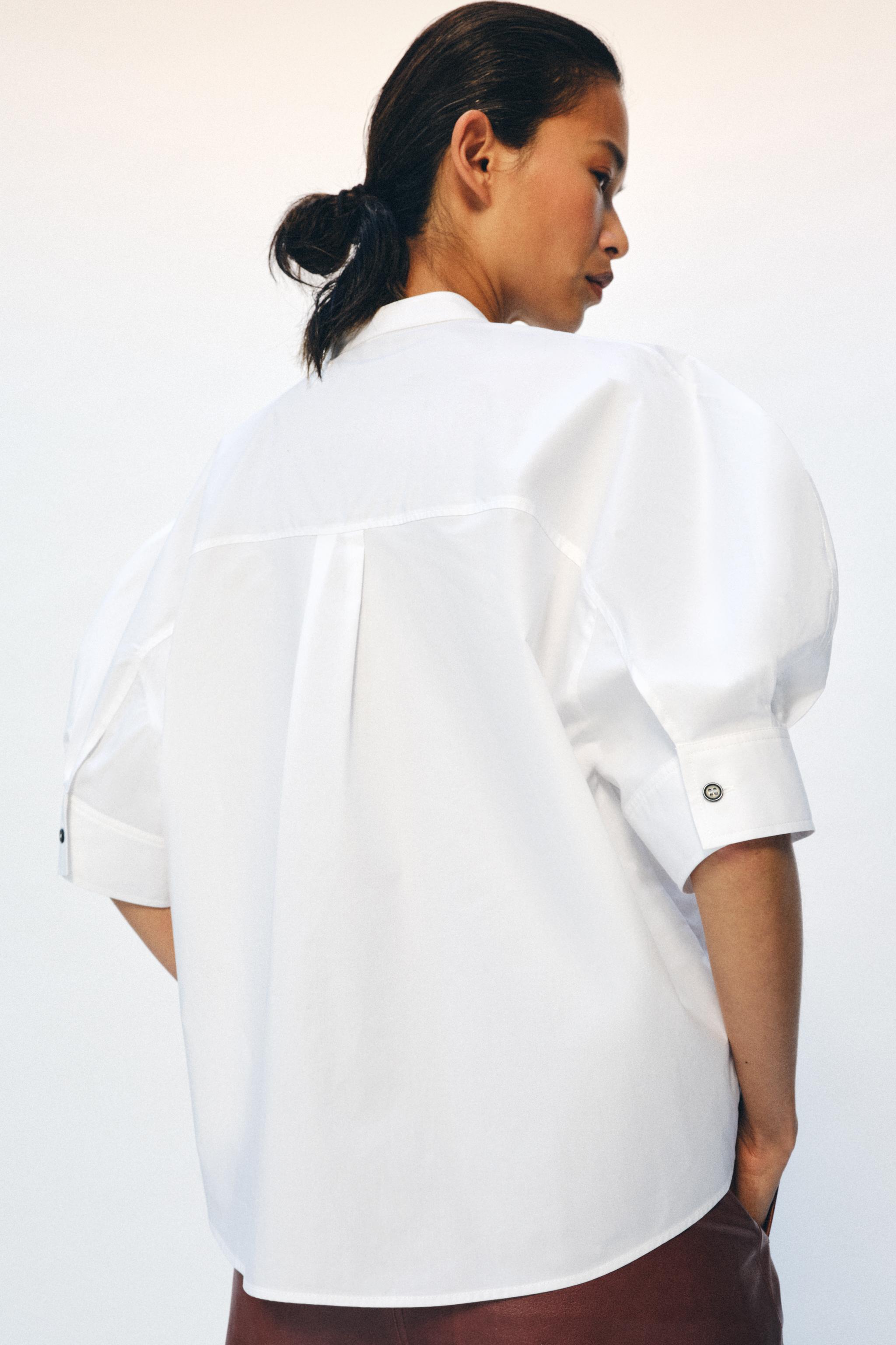 CHEMISE EN POPELINE À BOUTONS ZW COLLECTION