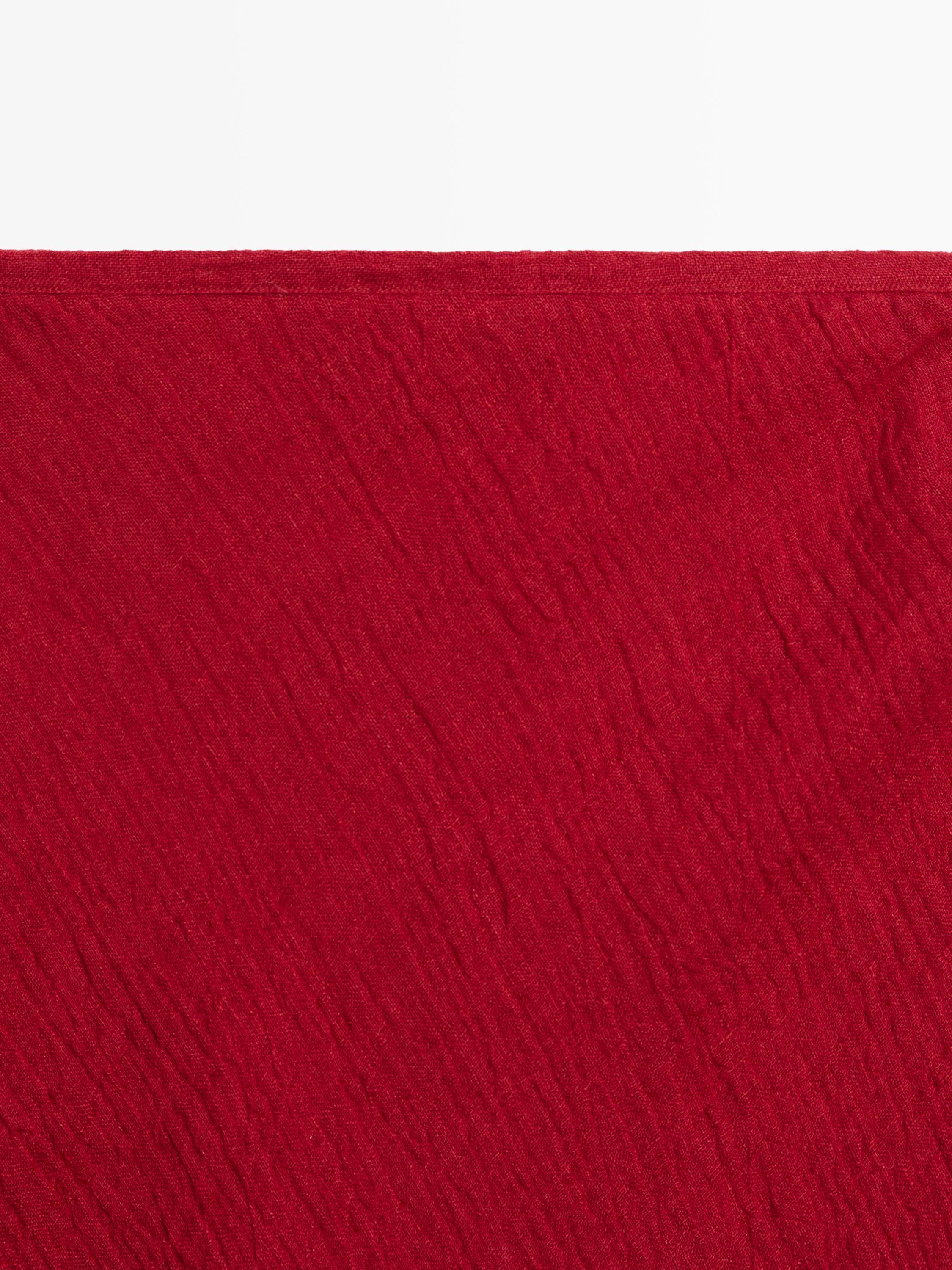 100% linen flounce midi skirt